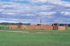 reconstructed fort at Rocky Mountain House