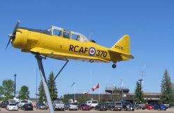 Harvard 370 mounted at Red Deer Regional Airport